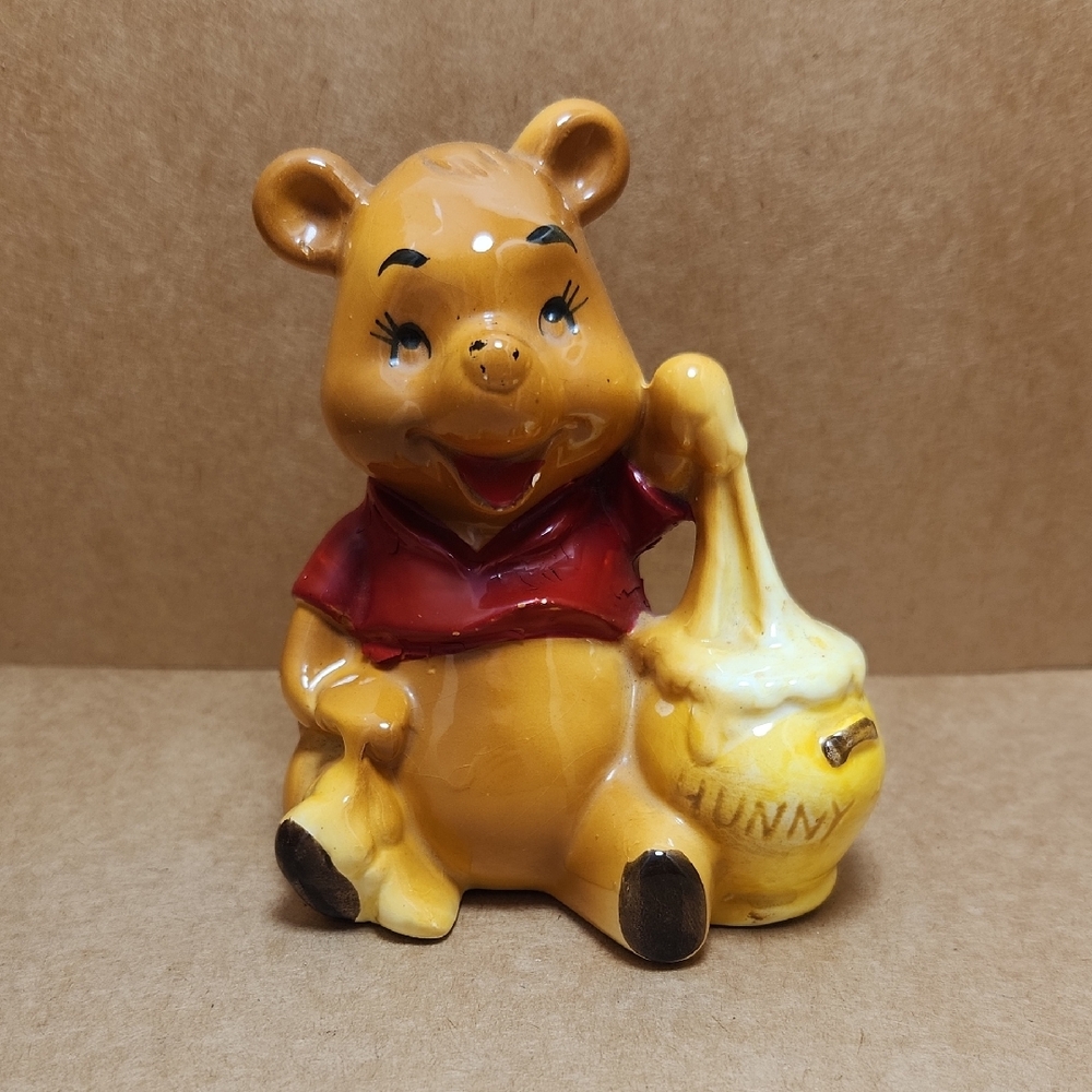 ***SALE 3 for $15 *** Winnie the Pooh Ceramic Figurine Walt Disney Prod. Japan